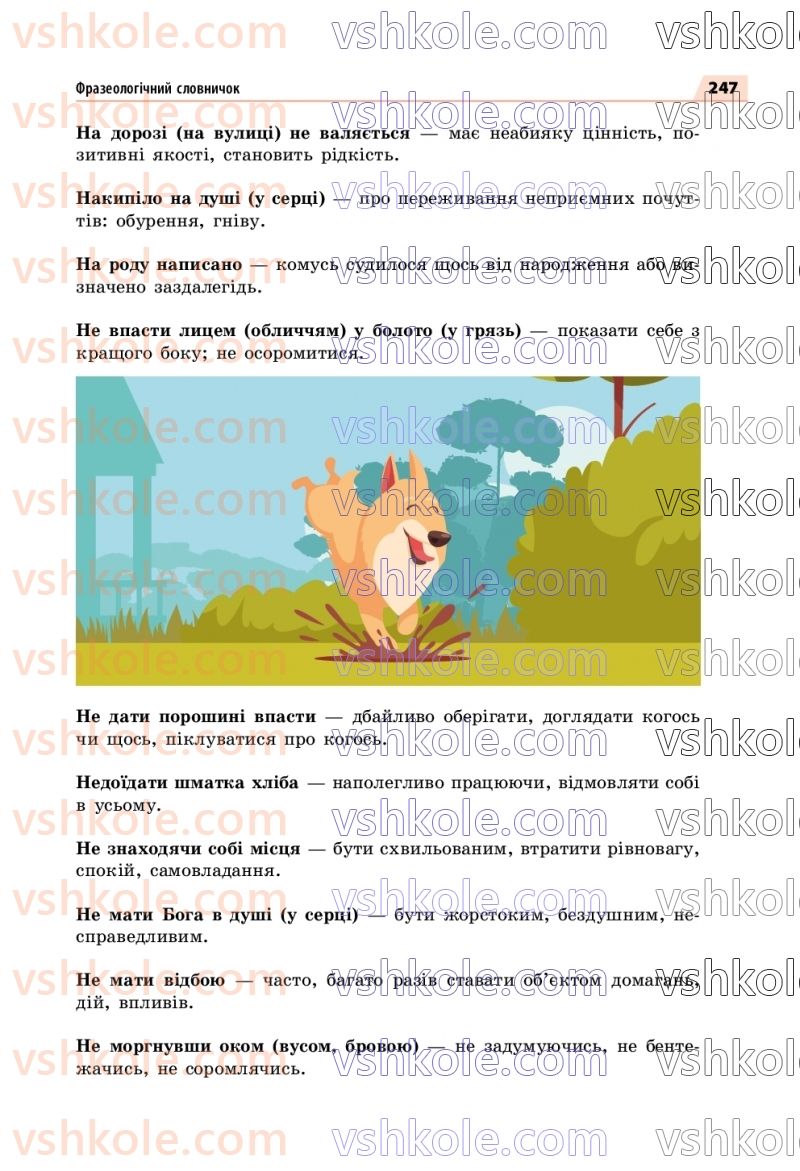 Страница 247 | Підручник Українська мова 7 клас О.П. Глазова 2020