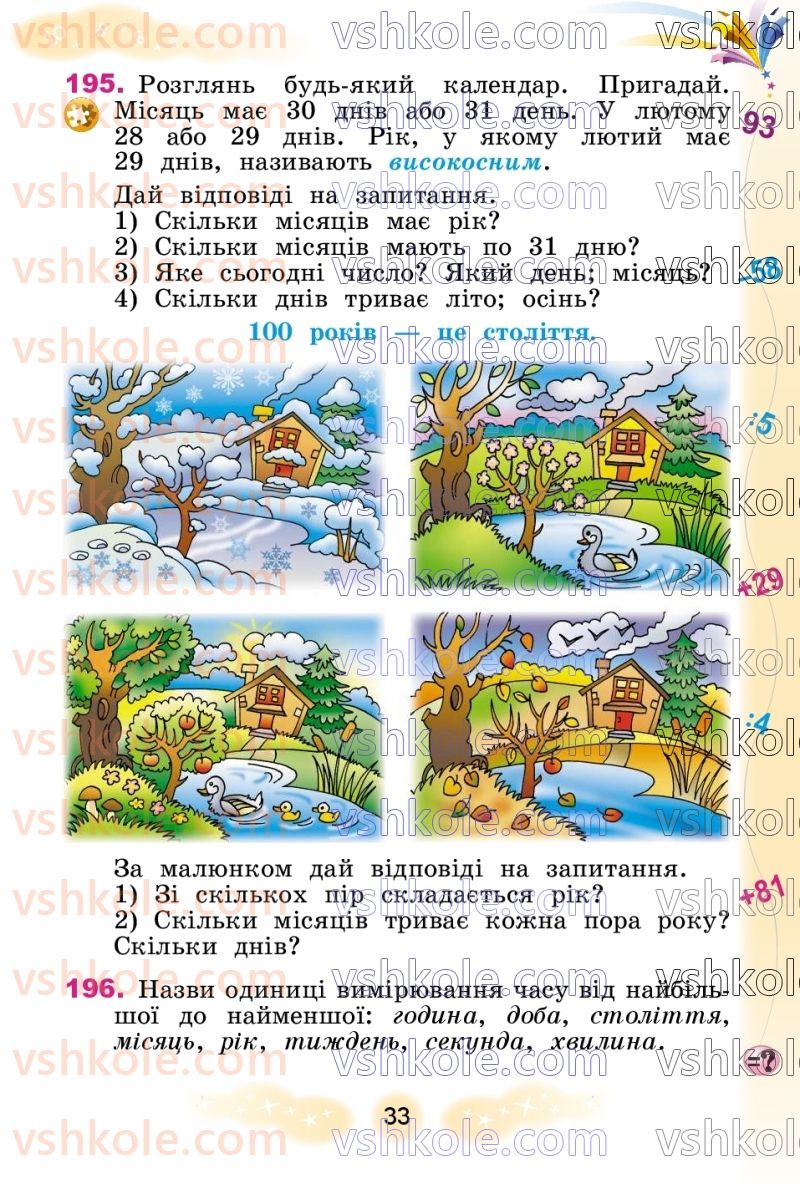 Страница 33 | Підручник Математика 3 клас Г.П. Лишенко 2020 1 частина