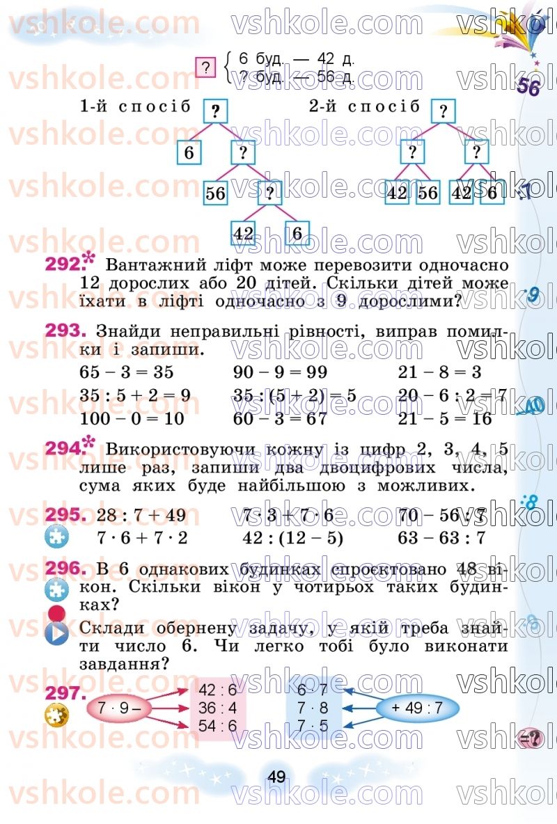 Страница 49 | Підручник Математика 3 клас Г.П. Лишенко 2020 1 частина