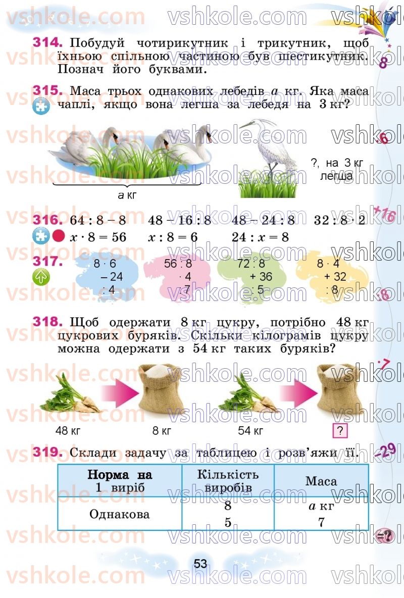 Страница 53 | Підручник Математика 3 клас Г.П. Лишенко 2020 1 частина