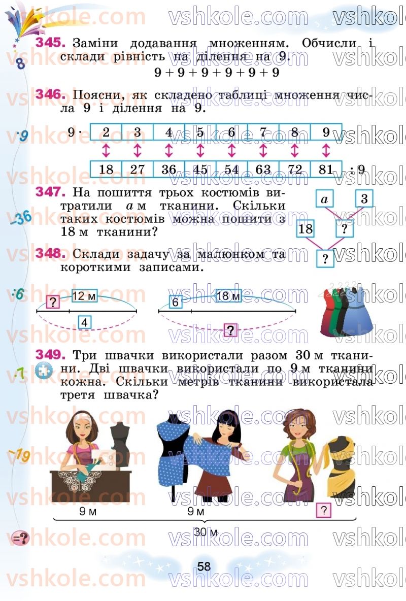 Страница 58 | Підручник Математика 3 клас Г.П. Лишенко 2020 1 частина