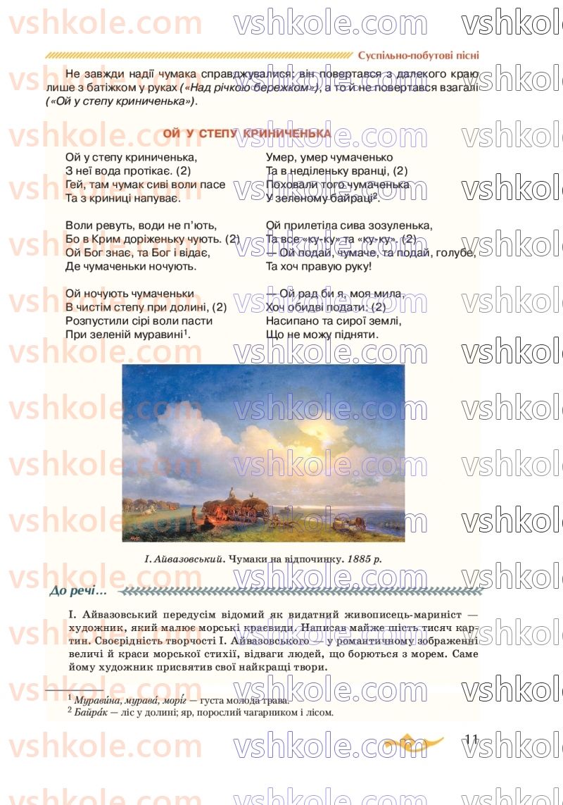Страница 11 | Підручник Українська література 7 клас О.М. Авраменко 2020