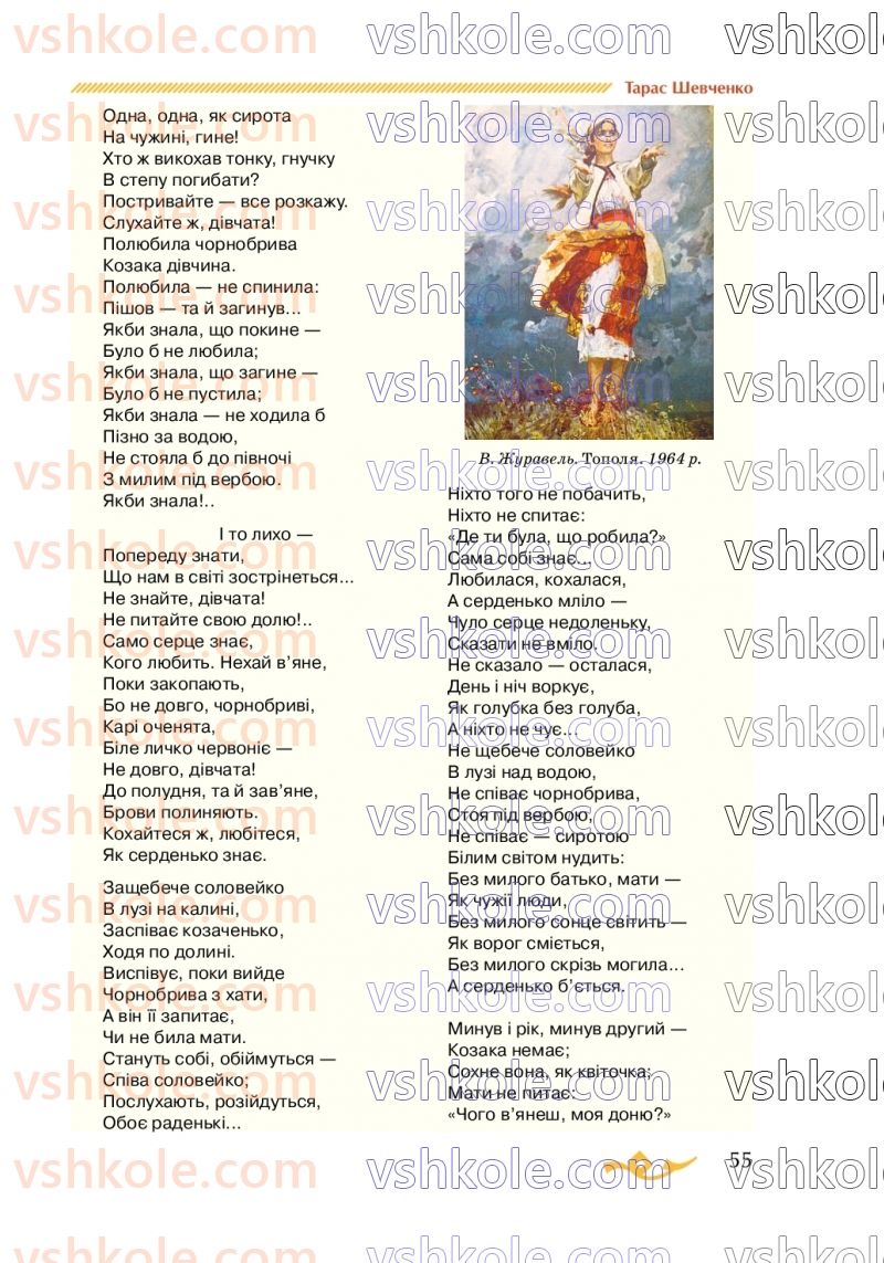 Страница 55 | Підручник Українська література 7 клас О.М. Авраменко 2020