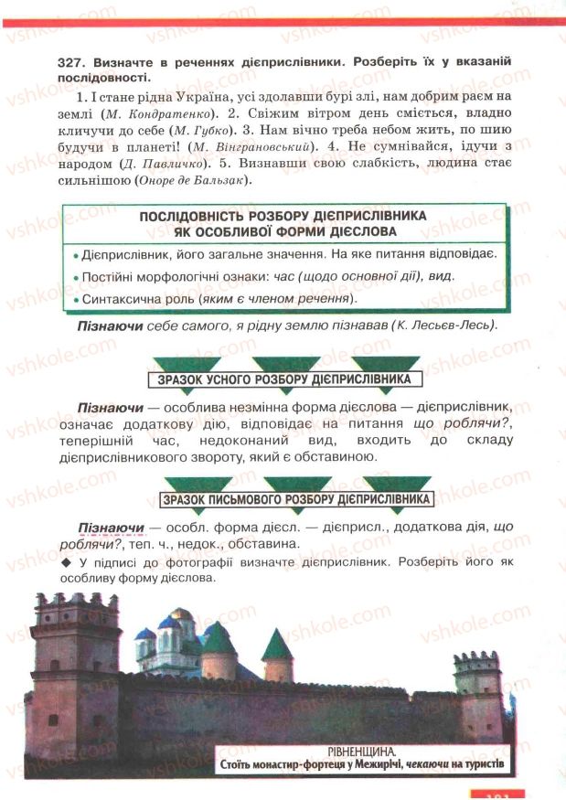 Страница 181 | Підручник Українська мова 7 клас О.П. Глазова, Ю.Б. Кузнецов 2007