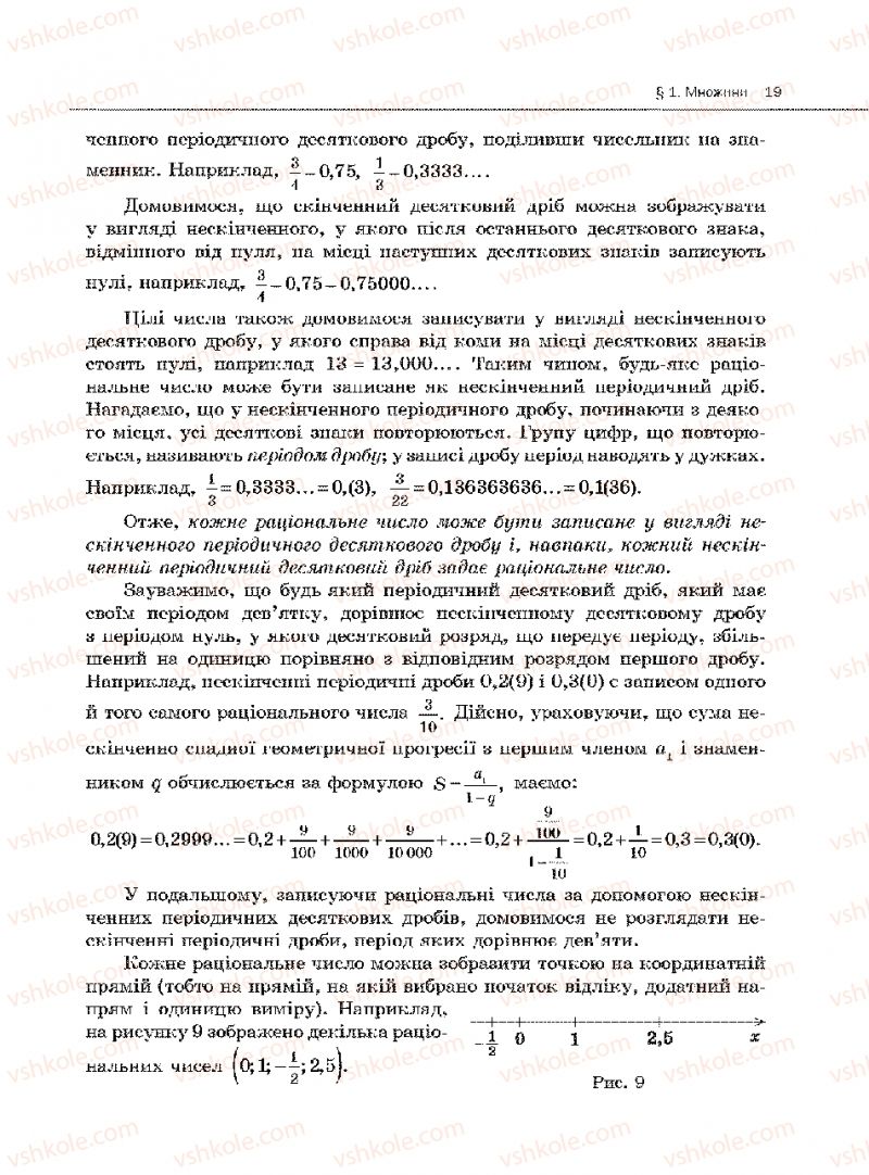 Страница 19 | Підручник Алгебра 10 клас Є.П. Нелін 2010 Академічний рівень