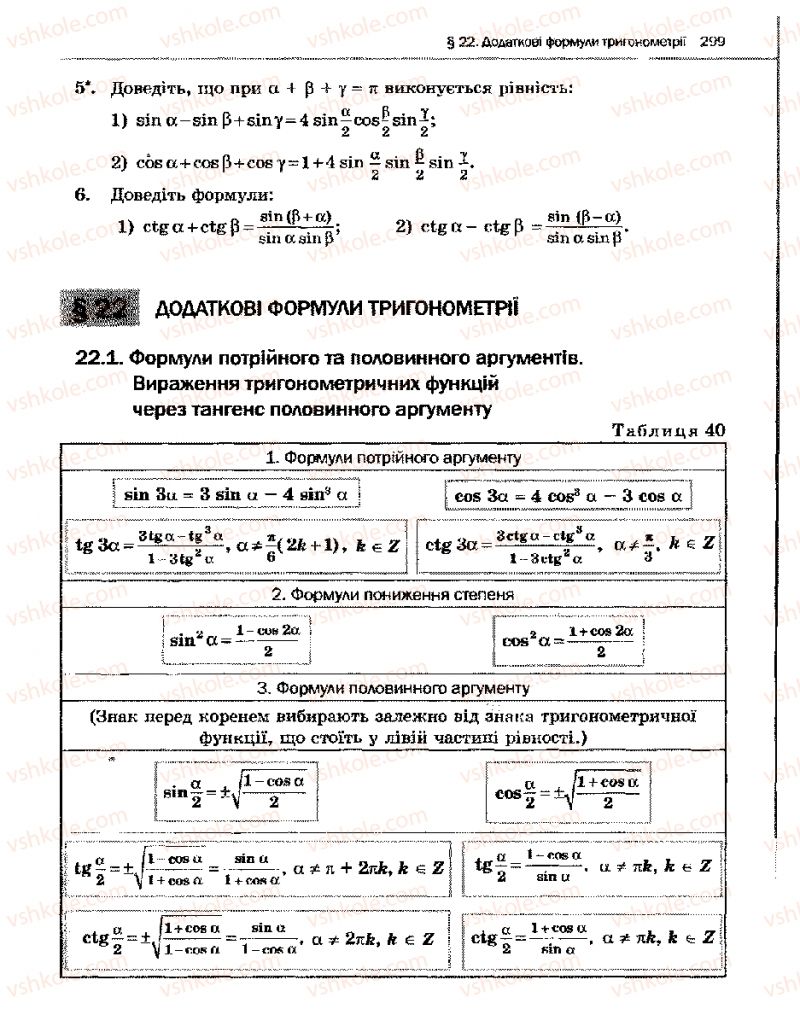 Страница 299 | Підручник Алгебра 10 клас Є.П. Нелін 2010 Академічний рівень