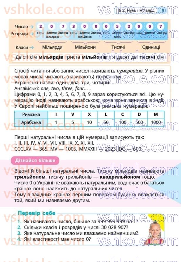 Страница 9 | Підручник Математика 5 клас Г.П. Бевз, В.Г. Бевз  2022