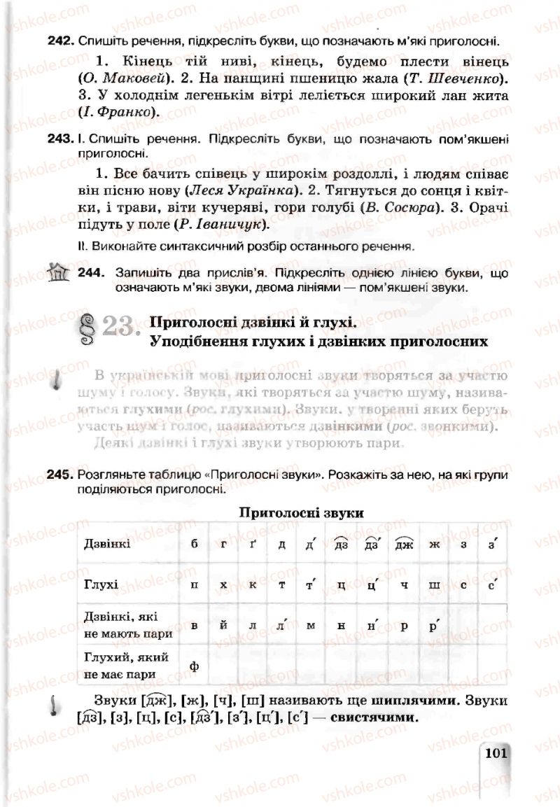 Страница 101 | Підручник Українська мова 5 клас А.А. Ворон, В.А. Солопенко 2013