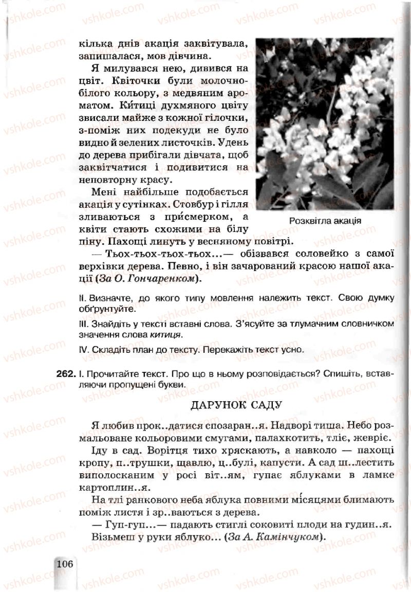 Страница 106 | Підручник Українська мова 5 клас А.А. Ворон, В.А. Солопенко 2013