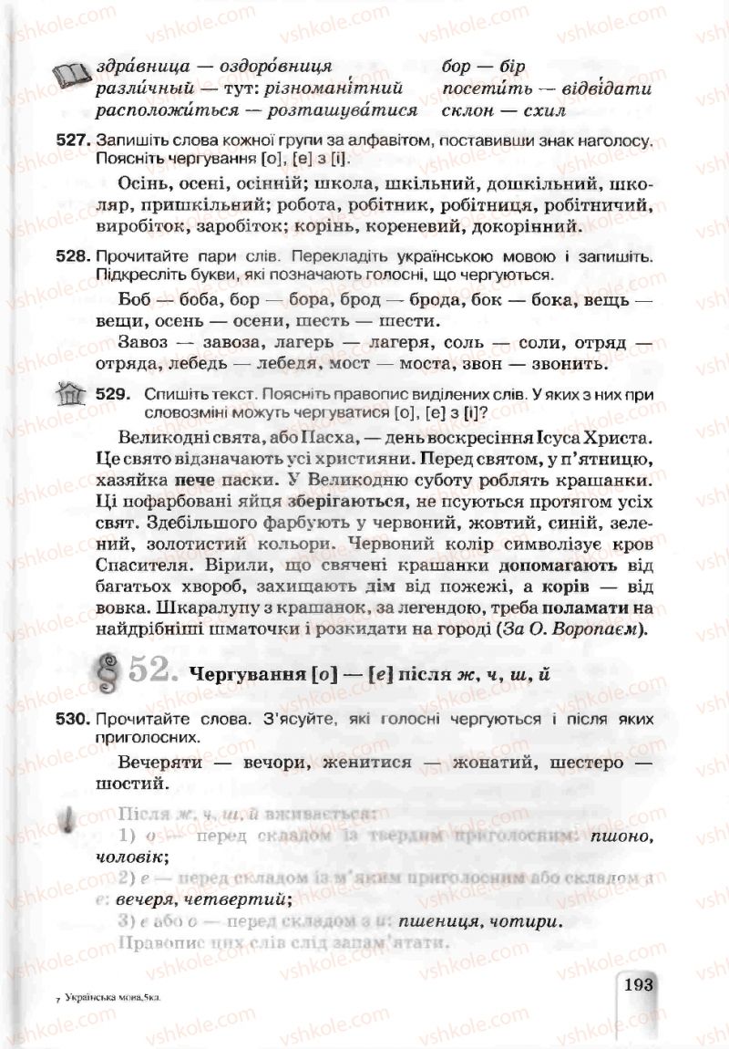 Страница 193 | Підручник Українська мова 5 клас А.А. Ворон, В.А. Солопенко 2013