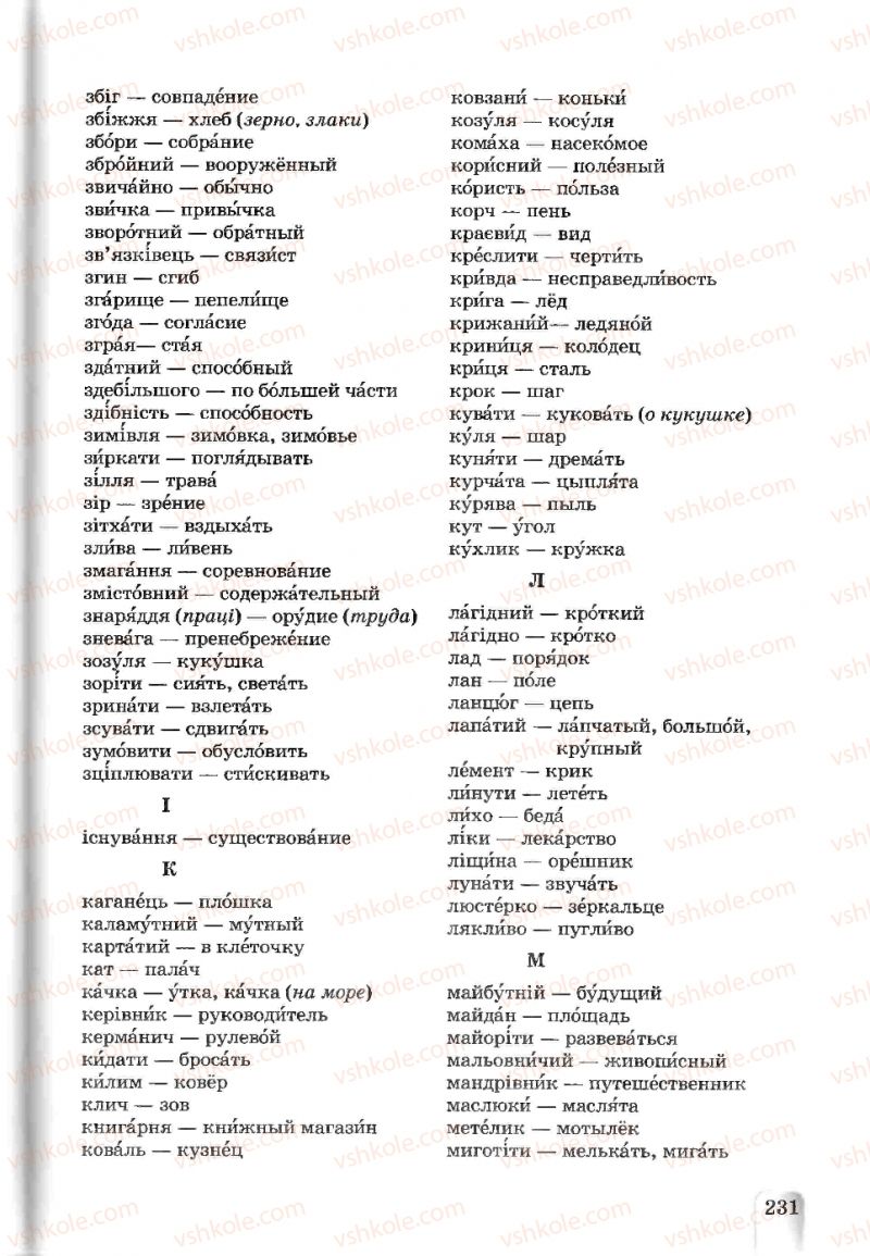 Страница 231 | Підручник Українська мова 5 клас А.А. Ворон, В.А. Солопенко 2013