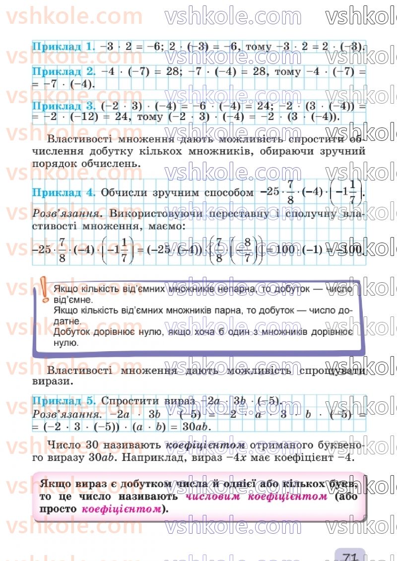 Страница 71 | Підручник Математика 6 клас О.С. Істер 2023 2 частина