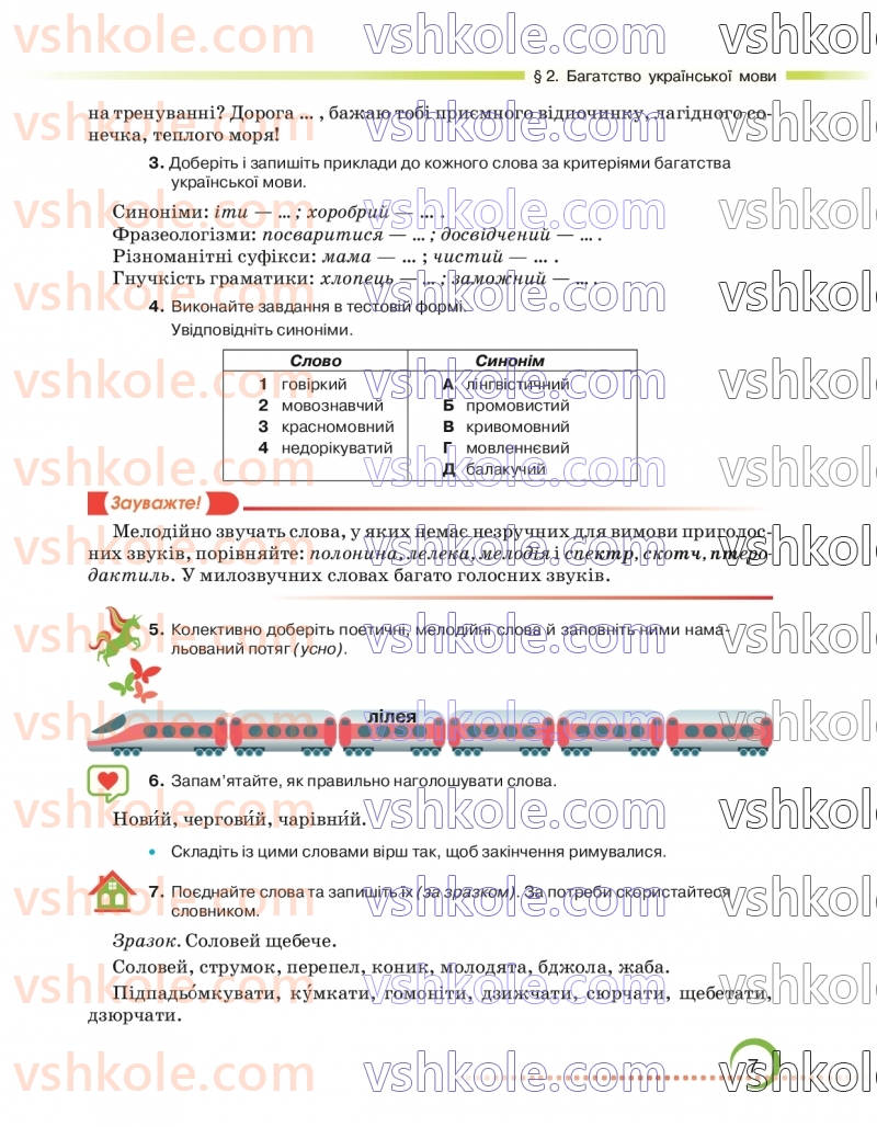 Страница 7 | Підручник Українська мова 6 клас О.М. Авраменко 2023