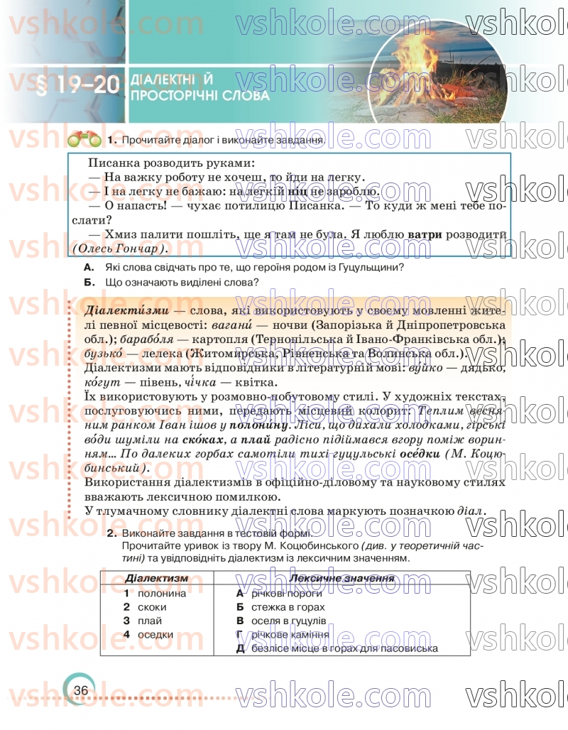 Страница 36 | Підручник Українська мова 6 клас О.М. Авраменко 2023