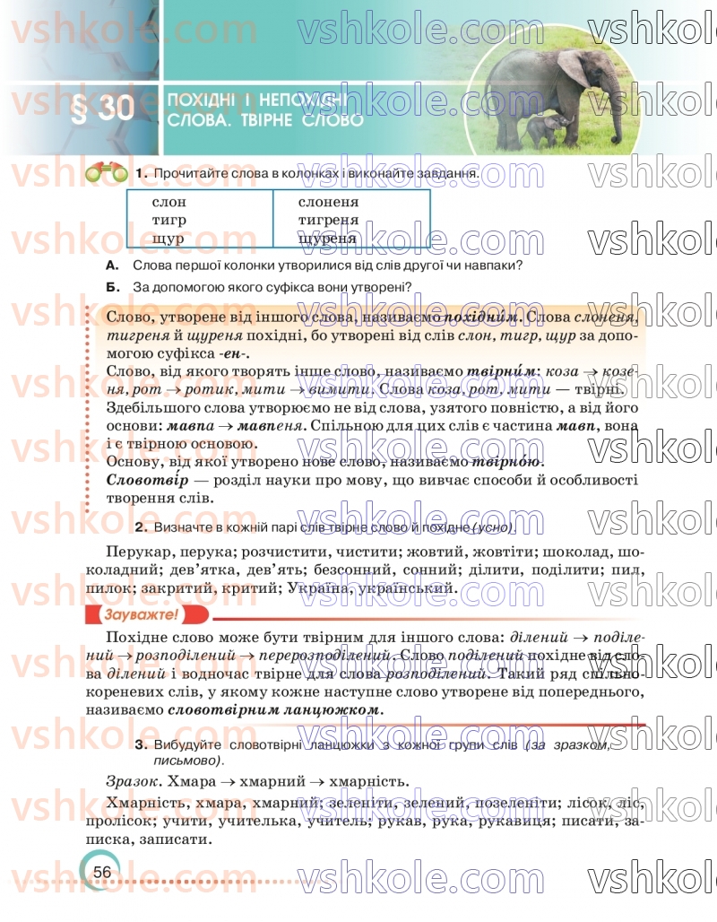 Страница 56 | Підручник Українська мова 6 клас О.М. Авраменко 2023