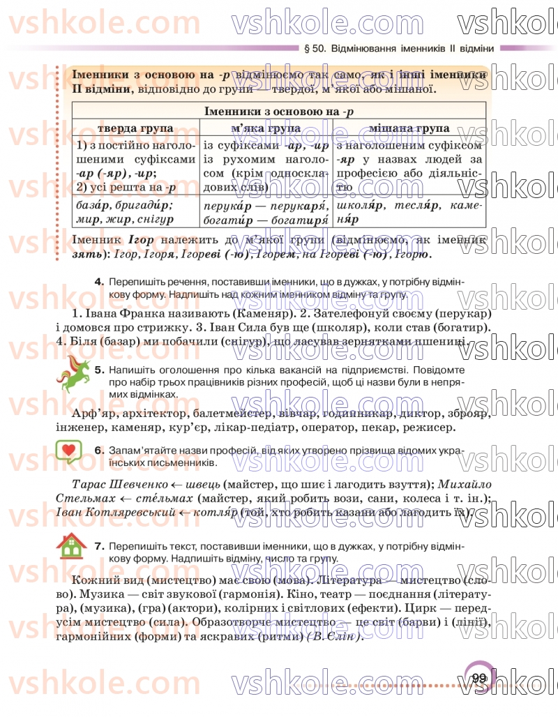 Страница 99 | Підручник Українська мова 6 клас О.М. Авраменко 2023