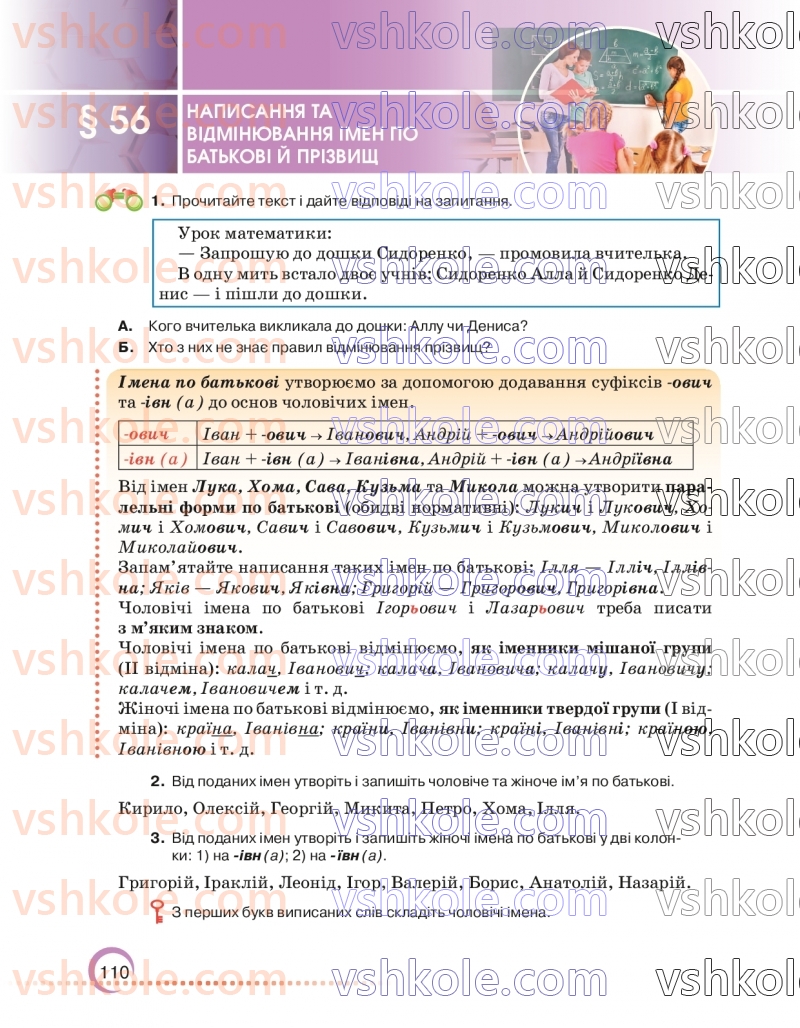 Страница 110 | Підручник Українська мова 6 клас О.М. Авраменко 2023