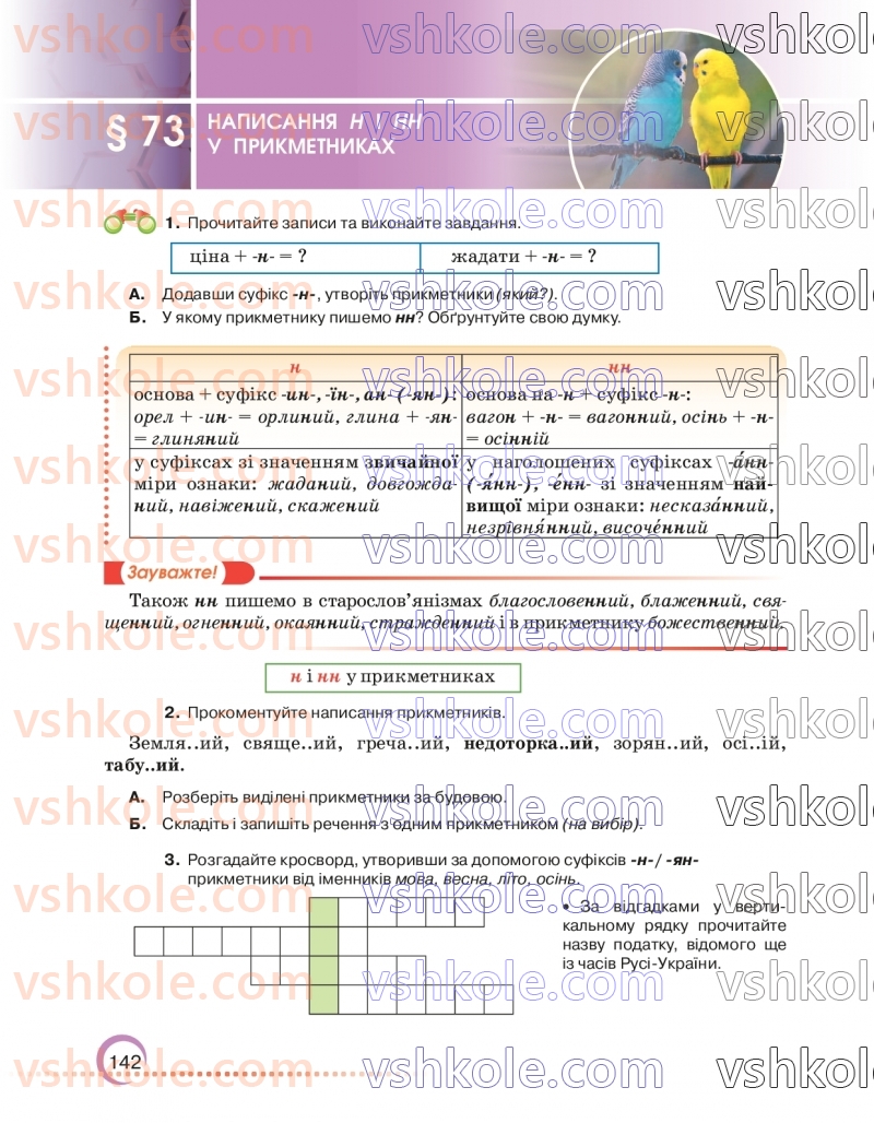 Страница 142 | Підручник Українська мова 6 клас О.М. Авраменко 2023