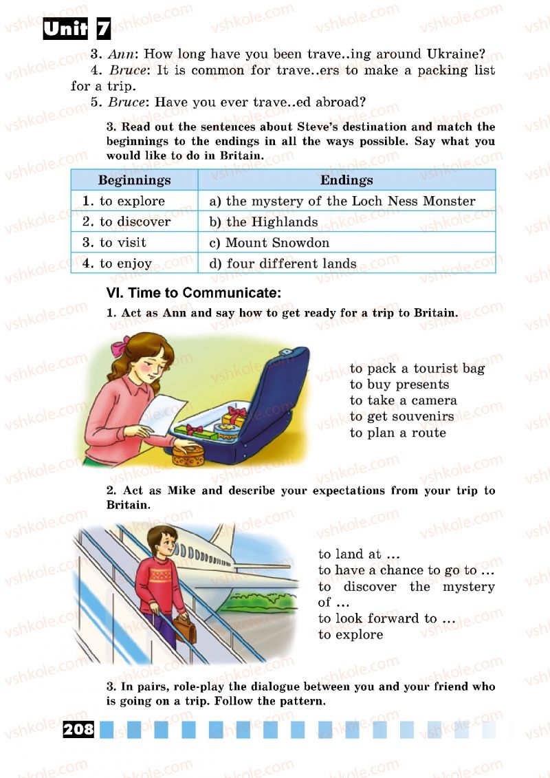 Страница 208 | Підручник Англiйська мова 5 клас Л.В. Калініна, І.В. Самойлюкевич 2013
