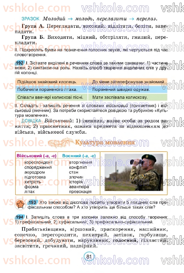 Страница 81 | Підручник Українська мова 6 клас В.В. Заболотний, О.В. Заболотний 2023