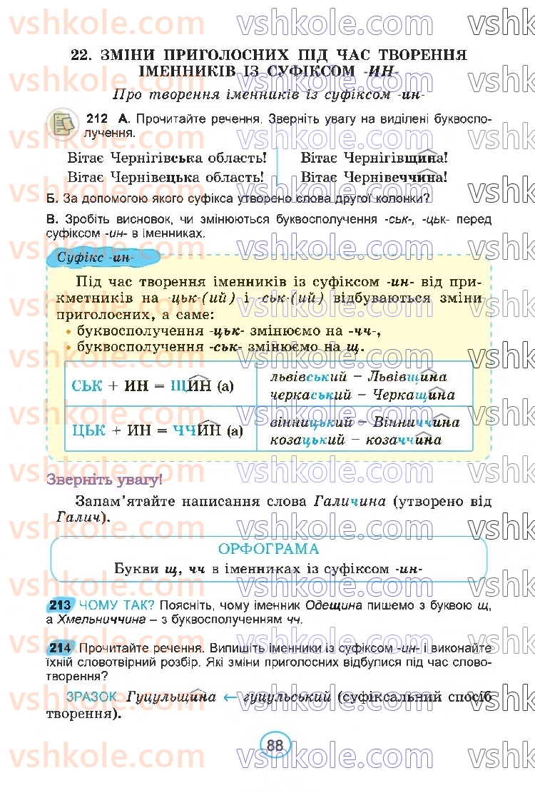 Страница 88 | Підручник Українська мова 6 клас В.В. Заболотний, О.В. Заболотний 2023