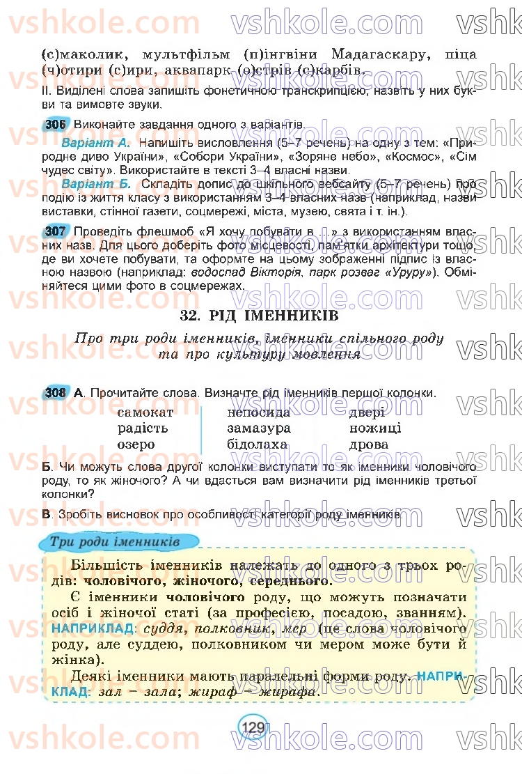 Страница 129 | Підручник Українська мова 6 клас В.В. Заболотний, О.В. Заболотний 2023