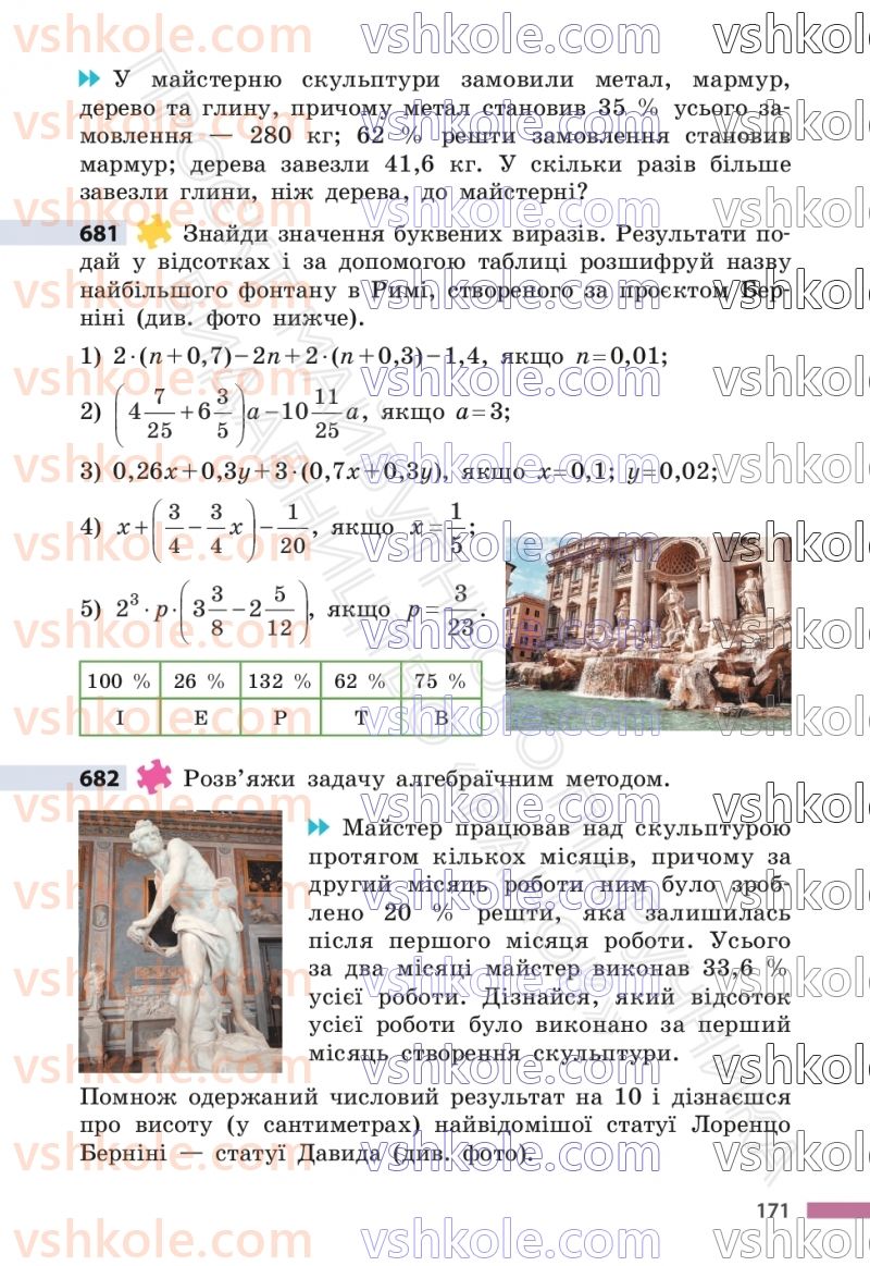 Страница 171 | Підручник Математика 6 клас С.О. Скворцова, К.В. Нєдялкова 2023 1 частина