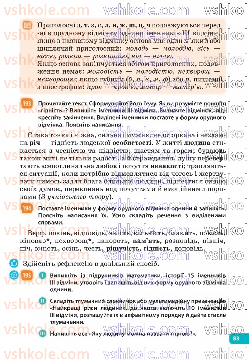 Страница 83 | Підручник Українська мова 6 клас Н.Б. Голуб, О.М. Горошкіна 2023