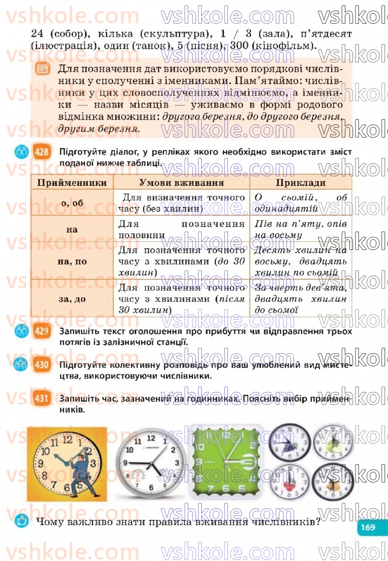 Страница 169 | Підручник Українська мова 6 клас Н.Б. Голуб, О.М. Горошкіна 2023