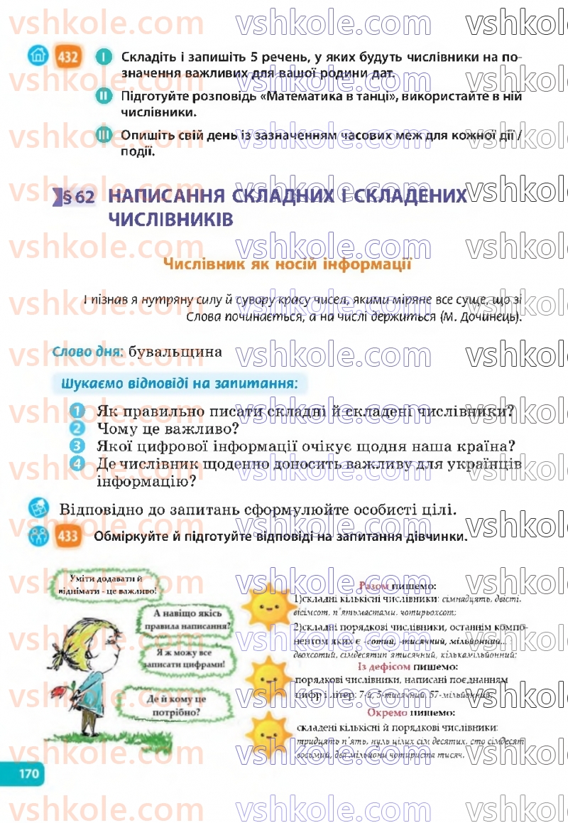 Страница 170 | Підручник Українська мова 6 клас Н.Б. Голуб, О.М. Горошкіна 2023