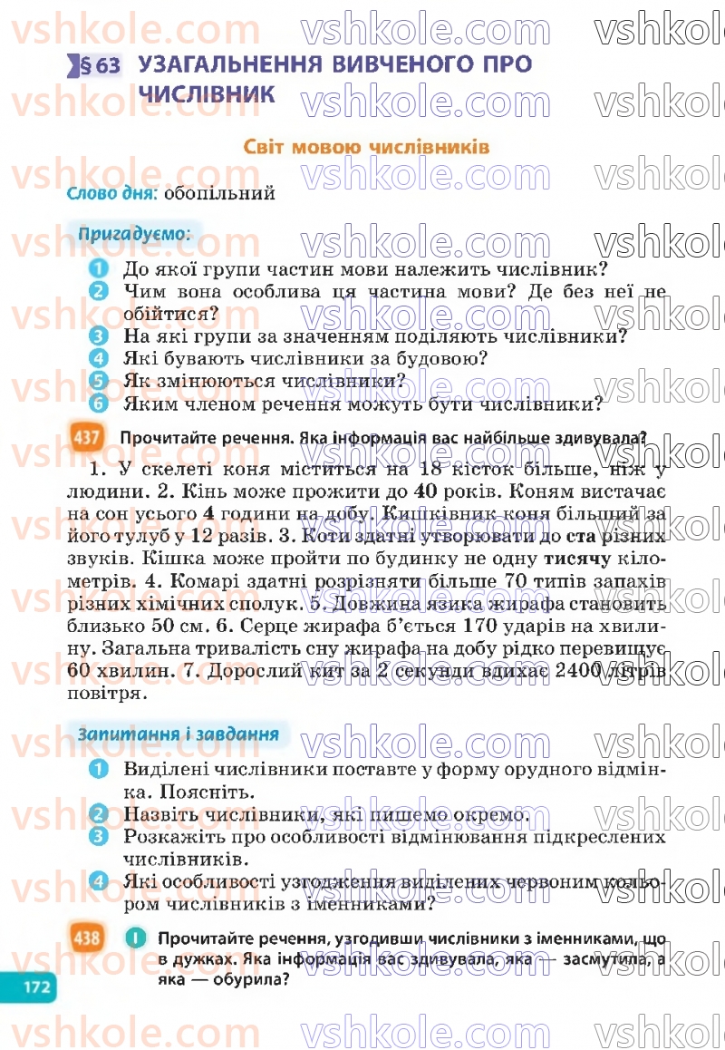 Страница 172 | Підручник Українська мова 6 клас Н.Б. Голуб, О.М. Горошкіна 2023