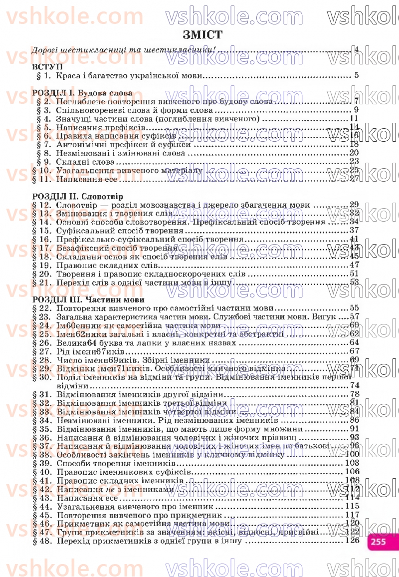 Страница 255 | Підручник Українська мова 6 клас Н.Б. Голуб, О.М. Горошкіна 2023