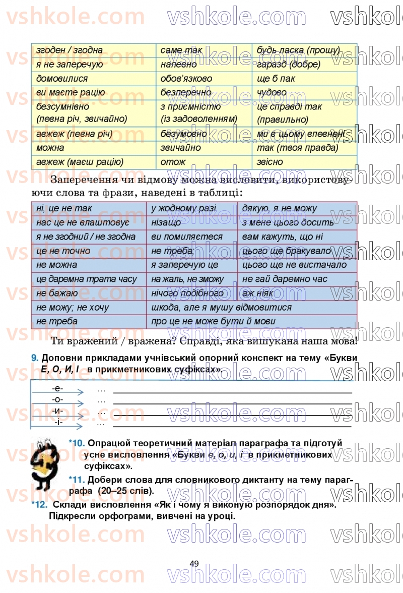 Страница 49 | Підручник Українська мова 6 клас О.М. Семеног, О.В. Калинич, Т.І. Дятленко 2023