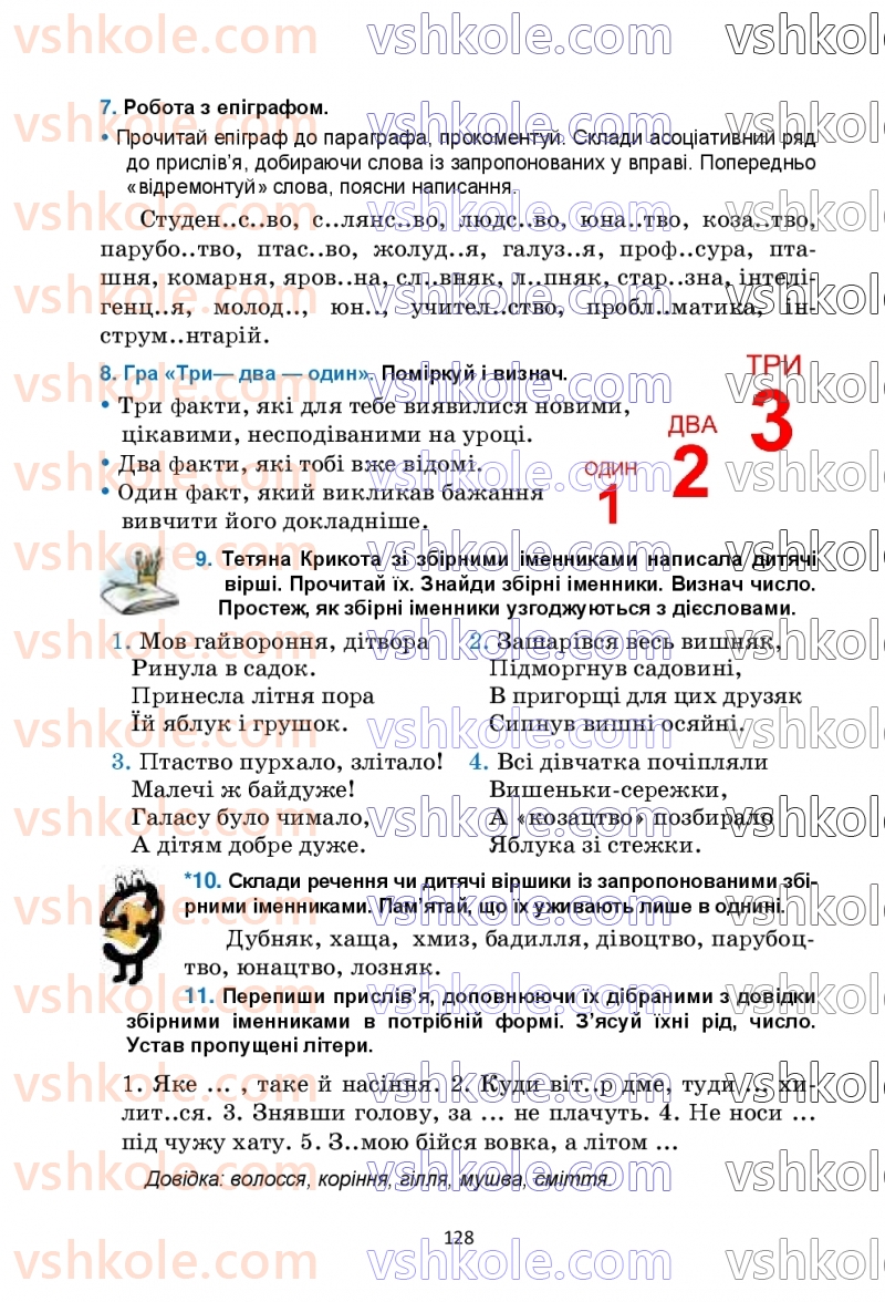 Страница 128 | Підручник Українська мова 6 клас О.М. Семеног, О.В. Калинич, Т.І. Дятленко 2023