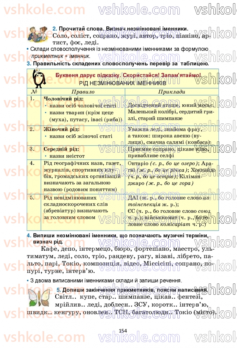 Страница 154 | Підручник Українська мова 6 клас О.М. Семеног, О.В. Калинич, Т.І. Дятленко 2023