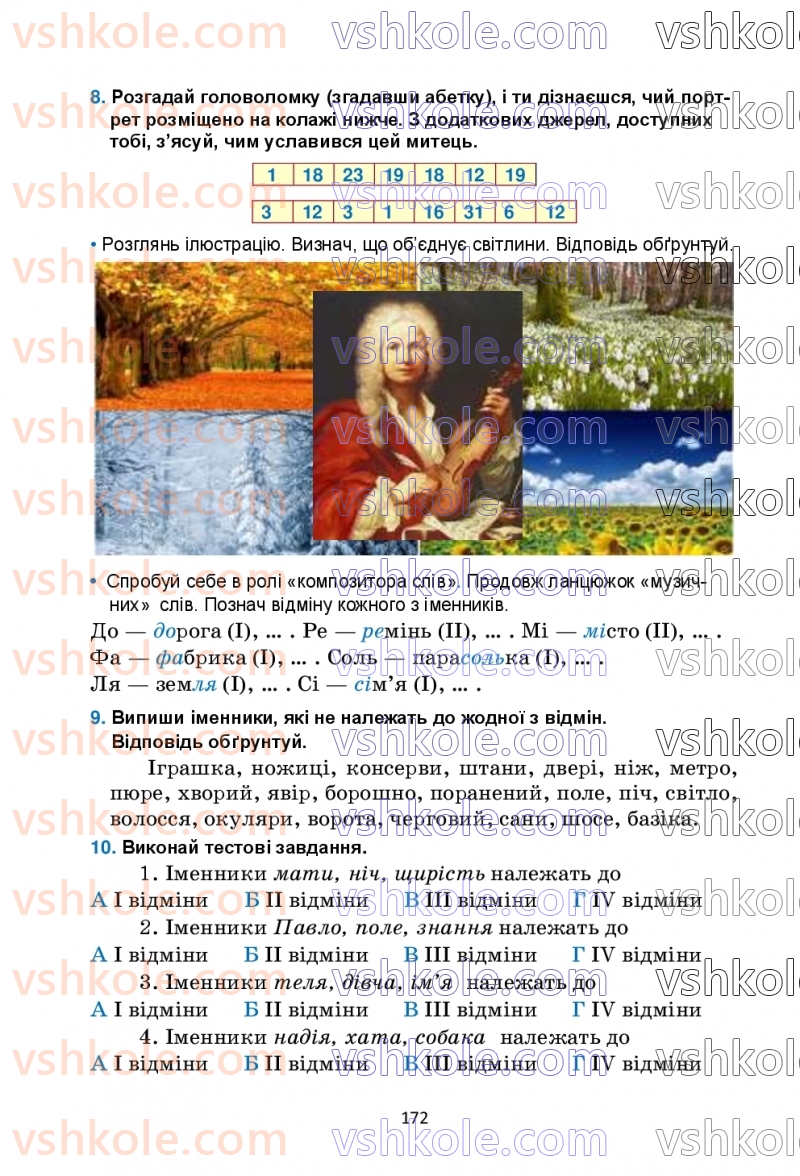 Страница 172 | Підручник Українська мова 6 клас О.М. Семеног, О.В. Калинич, Т.І. Дятленко 2023