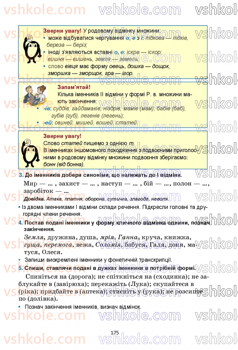 Страница 175 | Підручник Українська мова 6 клас О.М. Семеног, О.В. Калинич, Т.І. Дятленко 2023