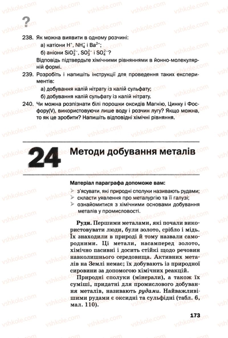 Страница 173 | Підручник Хімія 10 клас П.П. Попель, Л.С. Крикля 2010