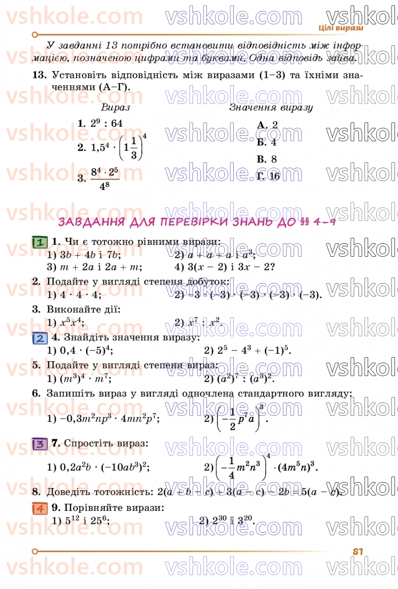 Страница 81 | Підручник Алгебра 7 клас О.С. Істер  2024