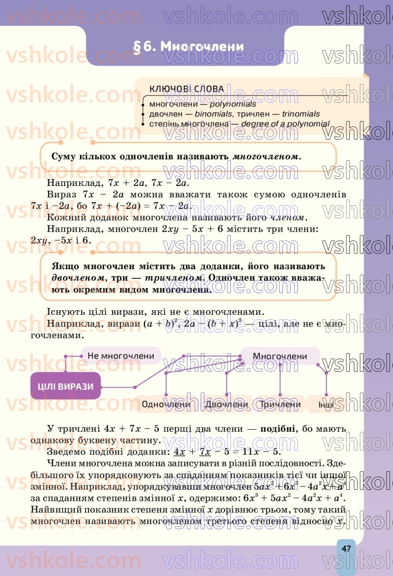 Страница 47 | Підручник Алгебра 7 клас Г.П. Бевз, В.Г. Бевз 2024