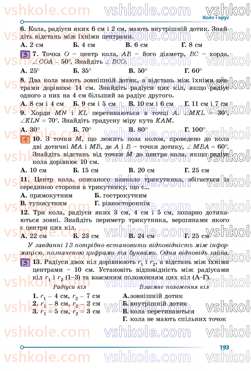 Страница 193 | Підручник Геометрія 7 клас О.С Істер 2024