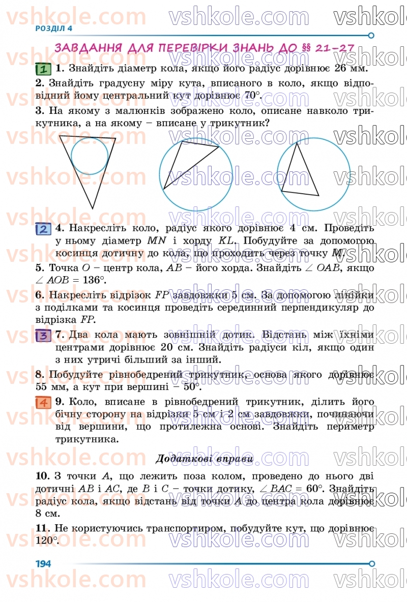 Страница 194 | Підручник Геометрія 7 клас О.С Істер 2024