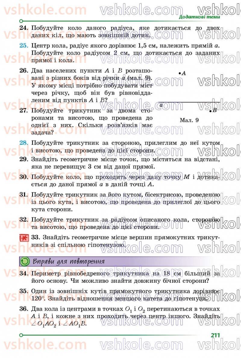 Страница 211 | Підручник Геометрія 7 клас О.С Істер 2024