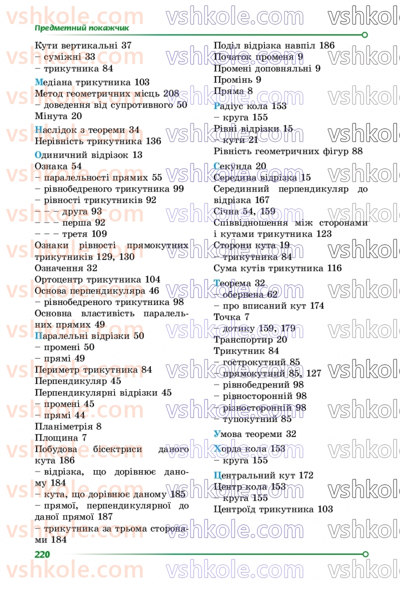 Страница 220 | Підручник Геометрія 7 клас О.С Істер 2024