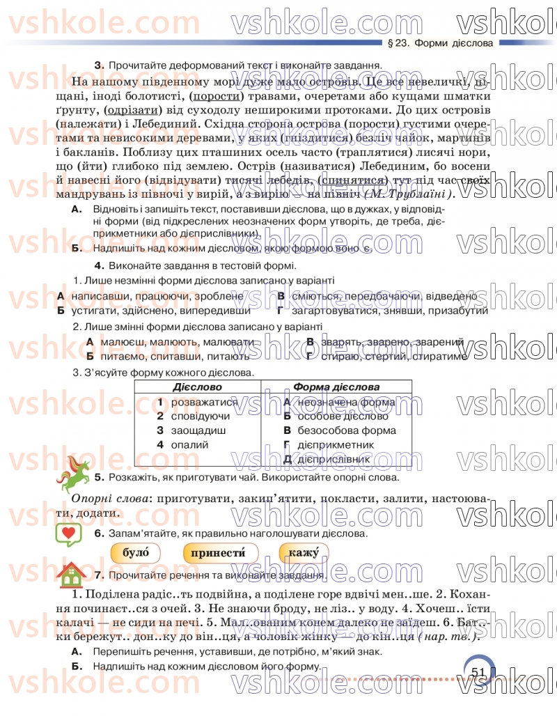 Страница 51 | Підручник Українська мова 7 клас О.М. Авраменко 2024