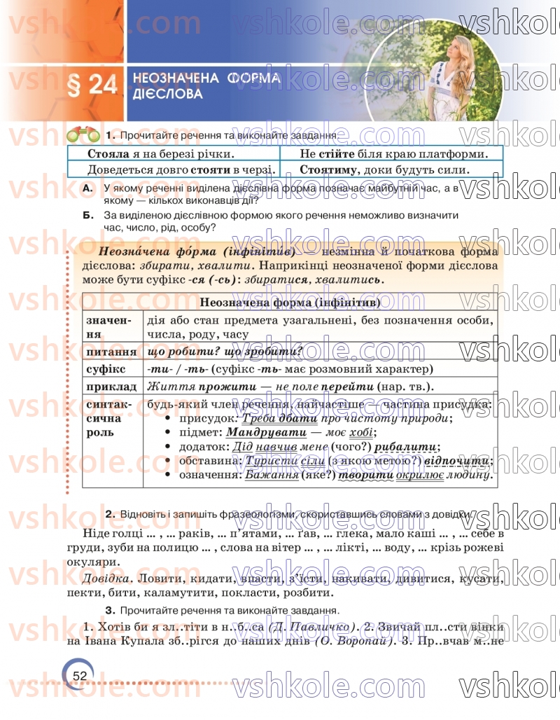 Страница 52 | Підручник Українська мова 7 клас О.М. Авраменко 2024