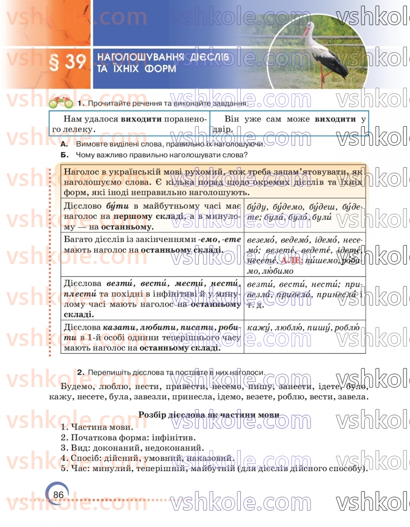 Страница 86 | Підручник Українська мова 7 клас О.М. Авраменко 2024