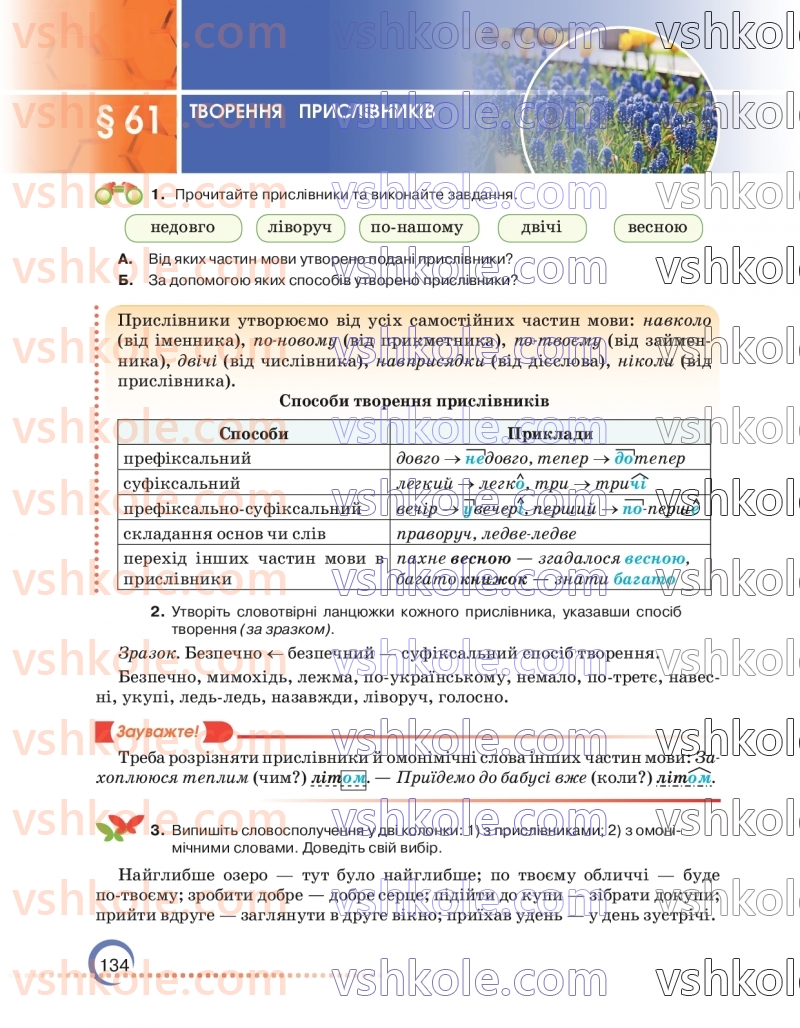 Страница 134 | Підручник Українська мова 7 клас О.М. Авраменко 2024