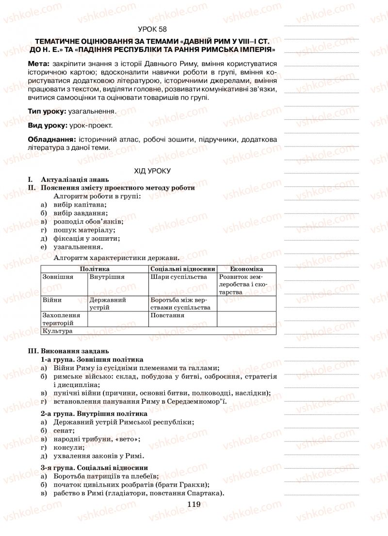 Страница 119 | Підручник Історія 6 клас Н.А. Кагітіна, О.П. Мокрогуз 2009