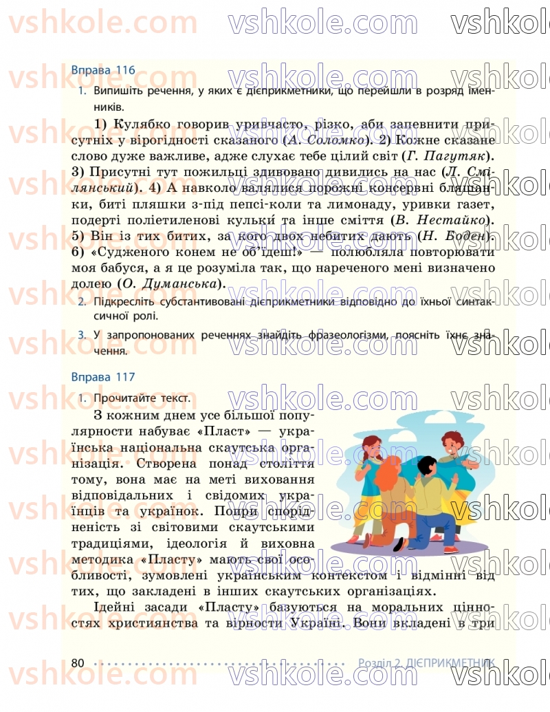 Страница 80 | Підручник Українська мова 7 клас І.М. Літвінова 2024